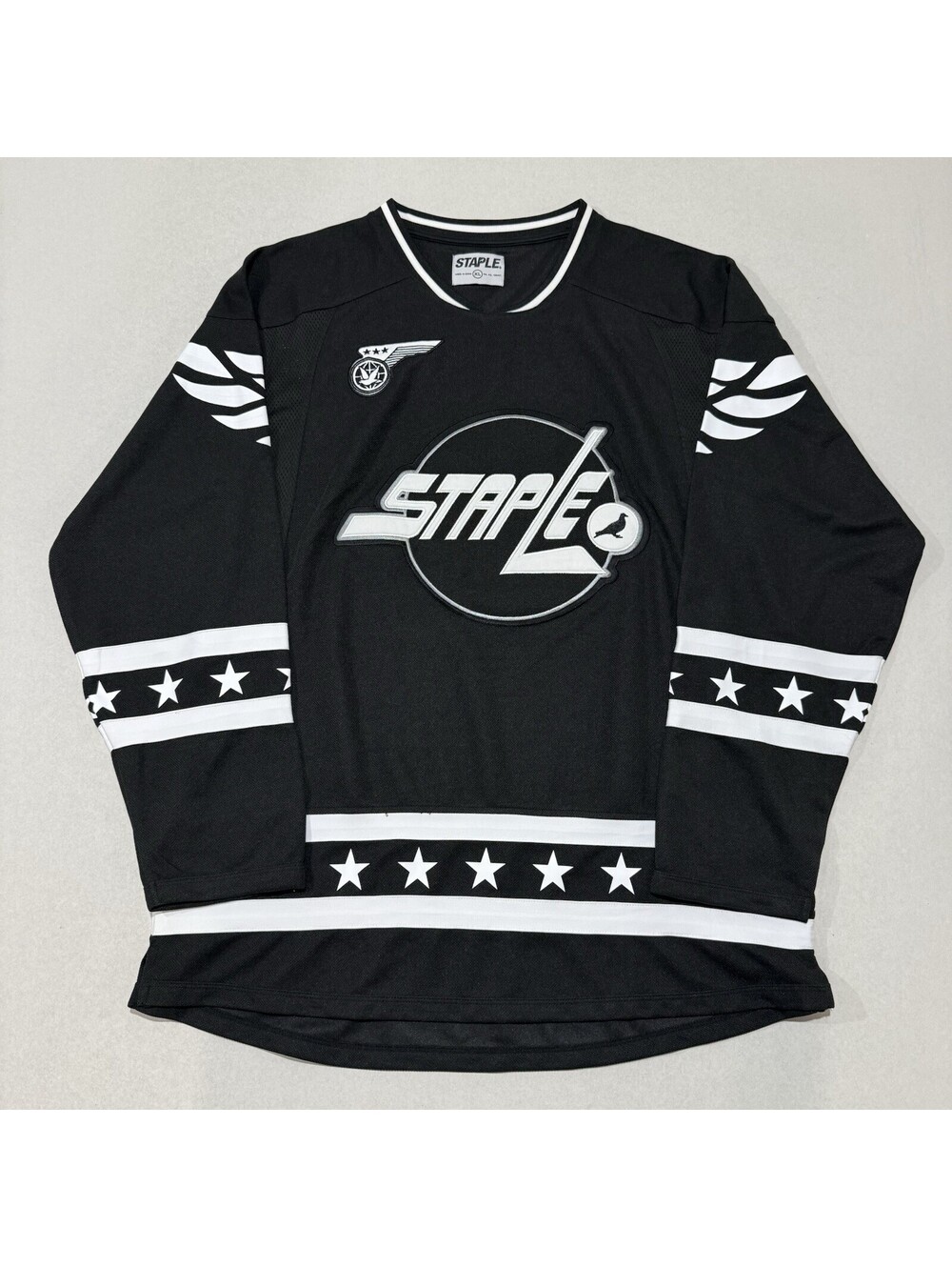 STAPLE Pigeon Black Star Streetwear Hockey Jersey Size XL Men’s